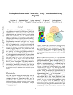 Fooling Polarization-based Vision using Locally Controllable Polarizing
  Projection