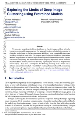 Exploring the Limits of Deep Image Clustering using Pretrained Models