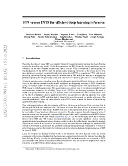 FP8 versus INT8 for efficient deep learning inference