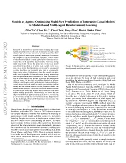 Models as Agents: Optimizing Multi-Step Predictions of Interactive Local
  Models in Model-Based Multi-Agent Reinforcement Learning