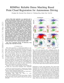 RDMNet: Reliable Dense Matching Based Point Cloud Registration for
  Autonomous Driving