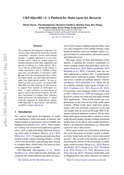 UKP-SQuARE v3: A Platform for Multi-Agent QA Research