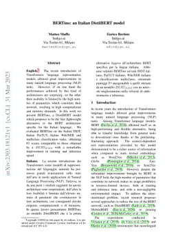 BERTino: an Italian DistilBERT model