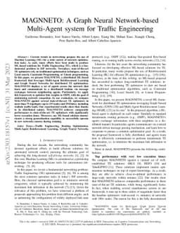MAGNNETO: A Graph Neural Network-based Multi-Agent system for Traffic
  Engineering