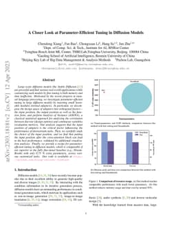 A Closer Look at Parameter-Efficient Tuning in Diffusion Models
