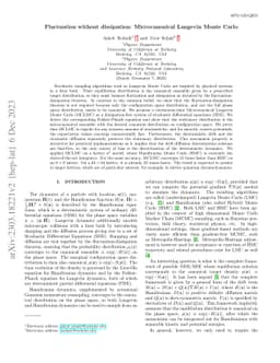 Fluctuation without dissipation: Microcanonical Langevin Monte Carlo