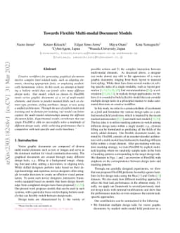 Towards Flexible Multi-modal Document Models