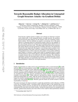 Towards Reasonable Budget Allocation in Untargeted Graph Structure
  Attacks via Gradient Debias