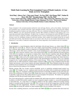 Multi-Task Learning for Post-transplant Cause of Death Analysis: A Case
  Study on Liver Transplant
