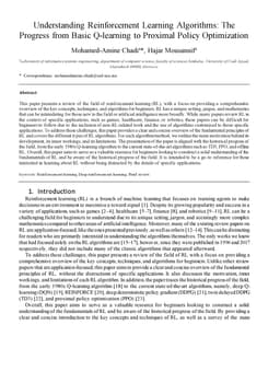 Understanding Reinforcement Learning Algorithms: The Progress from Basic
  Q-learning to Proximal Policy Optimization