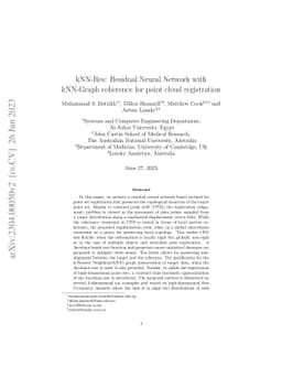 kNN-Res: Residual Neural Network with kNN-Graph coherence for point
  cloud registration