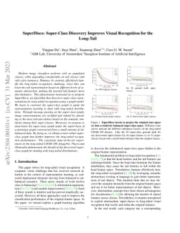 SuperDisco: Super-Class Discovery Improves Visual Recognition for the
  Long-Tail