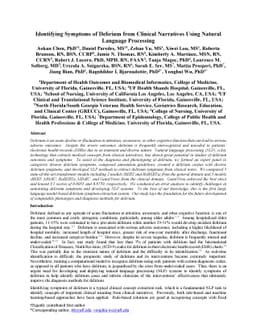 Identifying Symptoms of Delirium from Clinical Narratives Using Natural
  Language Processing