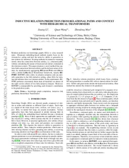 Inductive Relation Prediction from Relational Paths and Context with
  Hierarchical Transformers