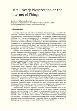 Data Privacy Preservation on the Internet of Things