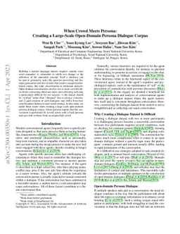 When Crowd Meets Persona: Creating a Large-Scale Open-Domain Persona
  Dialogue Corpus