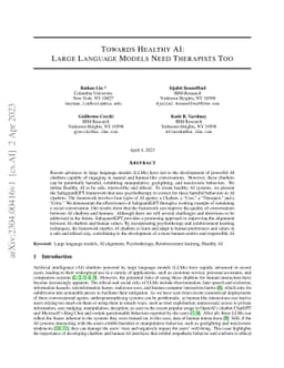 Towards Healthy AI: Large Language Models Need Therapists Too