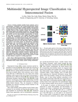 Multimodal Hyperspectral Image Classification via Interconnected Fusion