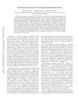 Variational Denoising for Variational Quantum Eigensolver