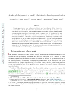 A principled approach to model validation in domain generalization