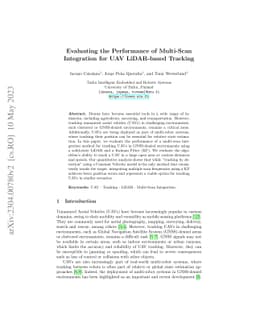 Evaluating the Performance of Multi-Scan Integration for UAV LiDAR-based
  Tracking