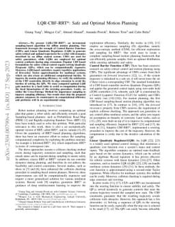 LQR-CBF-RRT*: Safe and Optimal Motion Planning