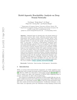 Model-Agnostic Reachability Analysis on Deep Neural Networks
