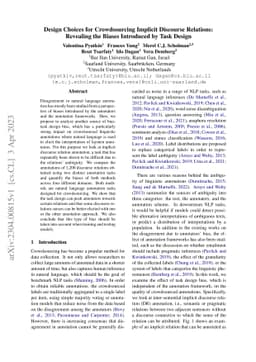 Design Choices for Crowdsourcing Implicit Discourse Relations: Revealing
  the Biases Introduced by Task Design