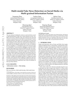 Multi-modal Fake News Detection on Social Media via Multi-grained
  Information Fusion