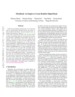 MetaHead: An Engine to Create Realistic Digital Head