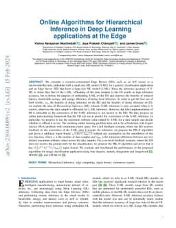 Online Algorithms for Hierarchical Inference in Deep Learning
  applications at the Edge