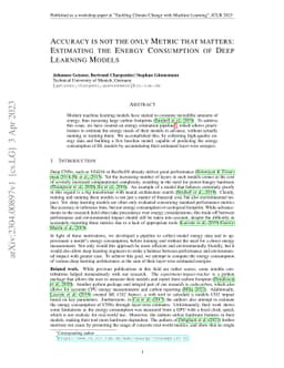 Accuracy is not the only Metric that matters: Estimating the Energy
  Consumption of Deep Learning Models