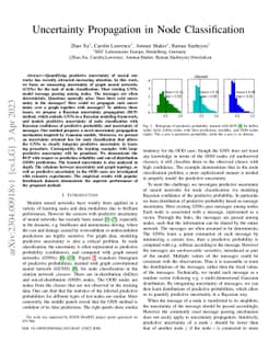 Uncertainty Propagation in Node Classification