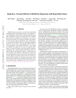 HypLiLoc: Towards Effective LiDAR Pose Regression with Hyperbolic Fusion