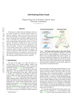 Self-Ordering Point Clouds