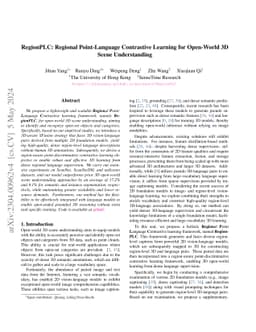 RegionPLC: Regional Point-Language Contrastive Learning for Open-World
  3D Scene Understanding