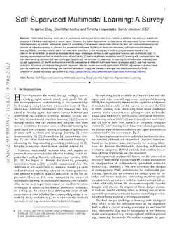 Self-Supervised Multimodal Learning: A Survey
