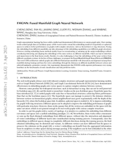 FMGNN: Fused Manifold Graph Neural Network
