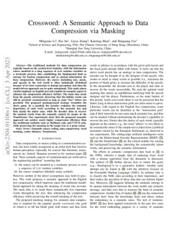 Crossword: A Semantic Approach to Data Compression via Masking