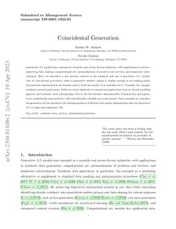 Coincidental Generation