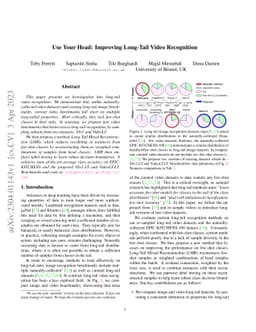 Use Your Head: Improving Long-Tail Video Recognition