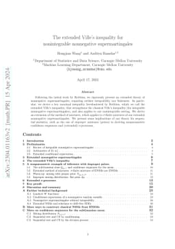 The extended Ville's inequality for nonintegrable nonnegative
  supermartingales