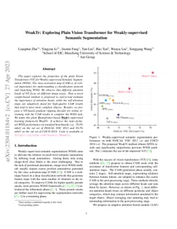 WeakTr: Exploring Plain Vision Transformer for Weakly-supervised
  Semantic Segmentation