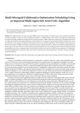 Multi-Microgrid Collaborative Optimization Scheduling Using an Improved
  Multi-Agent Soft Actor-Critic Algorithm