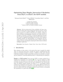 Optimizing Data Shapley Interaction Calculation from O(2^n) to O(t n^2)
  for KNN models