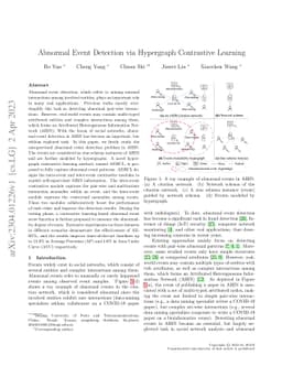 Abnormal Event Detection via Hypergraph Contrastive Learning