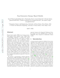 Non-Generative Energy Based Models