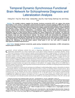 Temporal Dynamic Synchronous Functional Brain Network for Schizophrenia
  Diagnosis and Lateralization Analysis