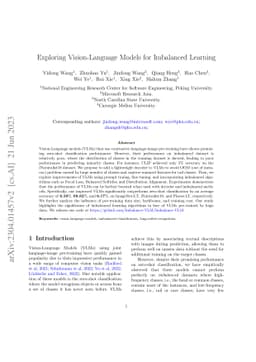 Exploring Vision-Language Models for Imbalanced Learning