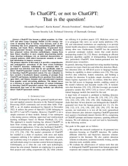To ChatGPT, or not to ChatGPT: That is the question!